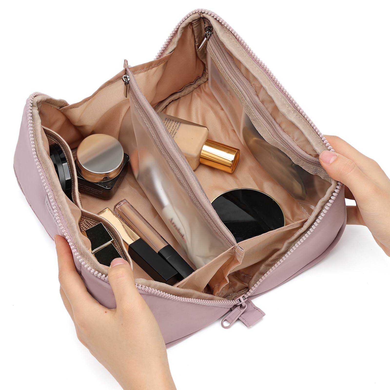 Poche pinceaux PVC matte NISHEL pour organisation anti-buée et poudre