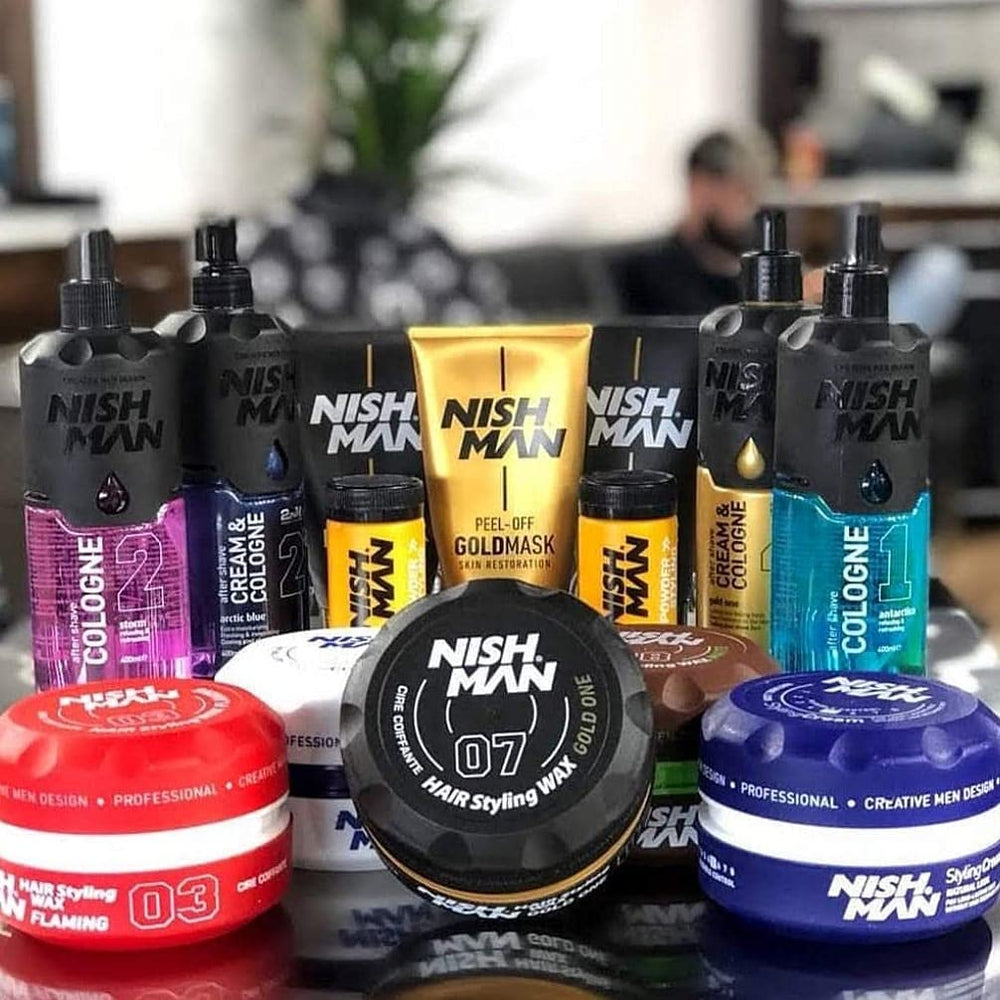 Nishman 08 Matte Wax facilite le coiffage quotidien et se lave facilement.