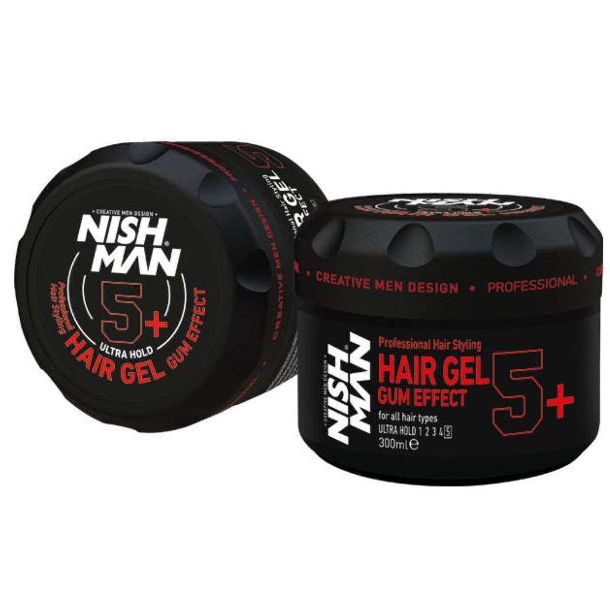 Nishman Gel Coiffant Tenue Ferme – flacon mis en valeur pour une tenue durable.