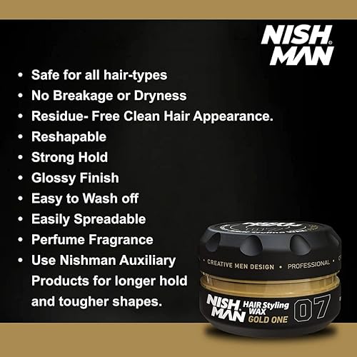 Nishman Gold One 07 sur cheveux humides pour une meilleure tenue.