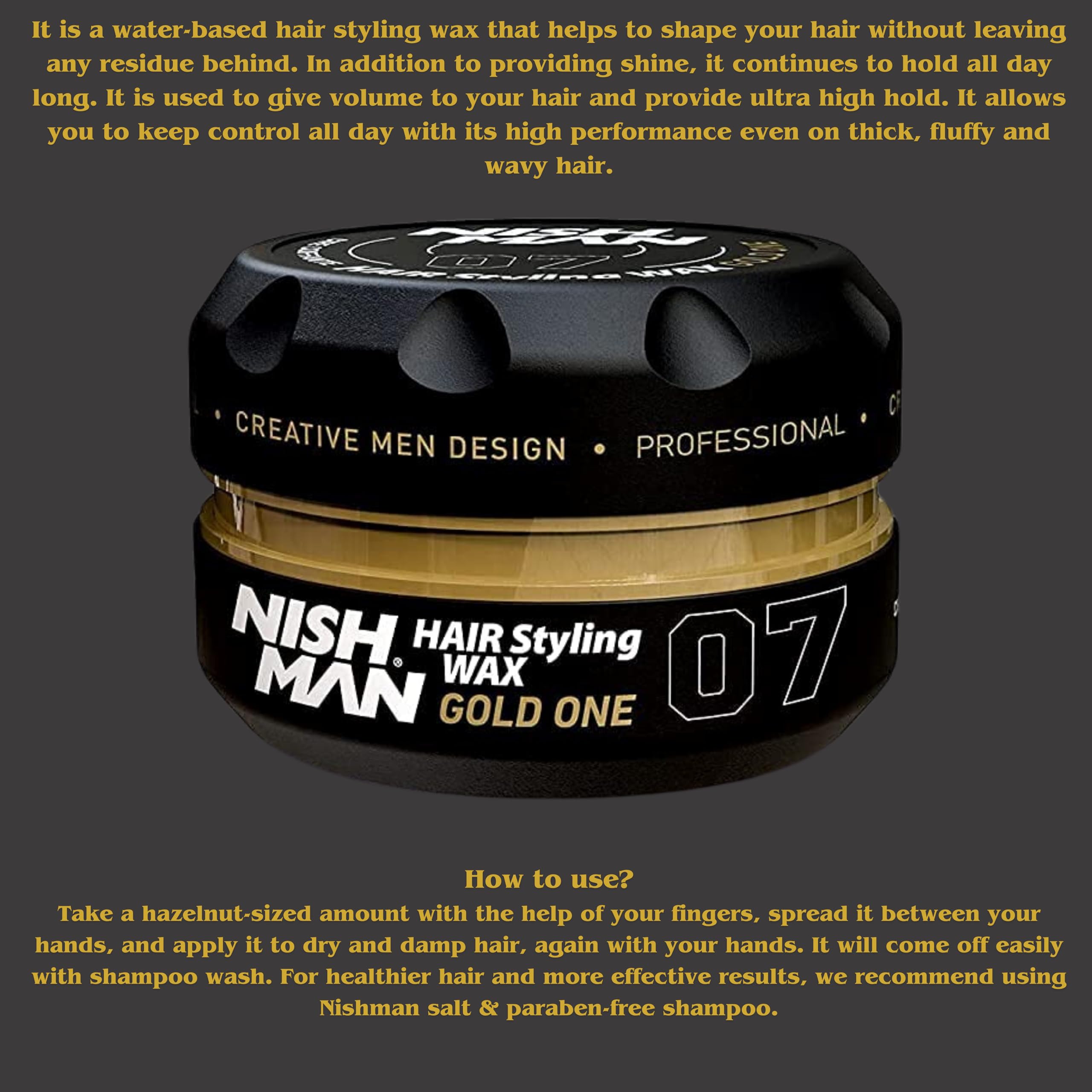 Parfum frais masculin de Nishman Gold One 07.
