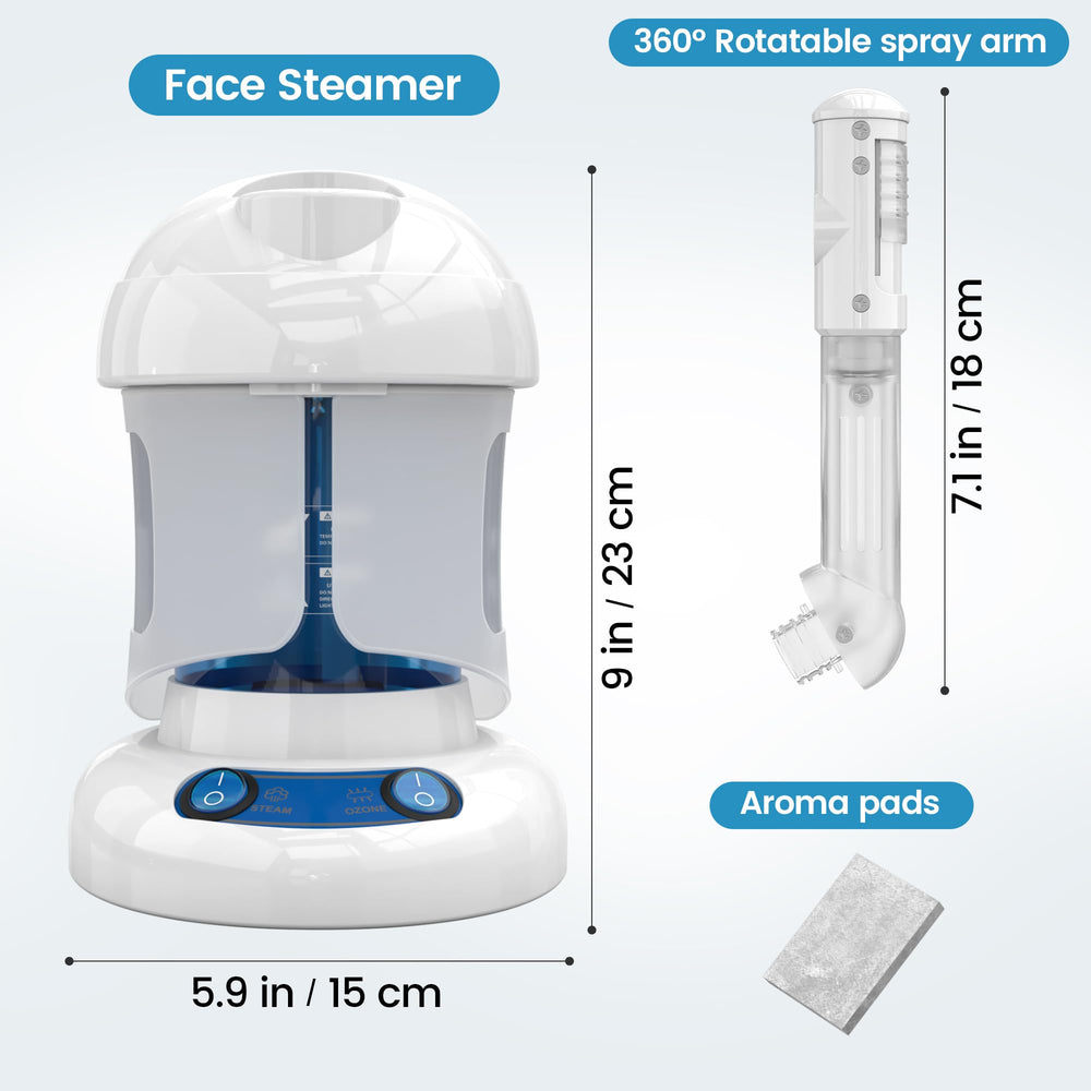 Nisperos Nano Ionic vapeur visage accessoires inclus pour un soin complet.