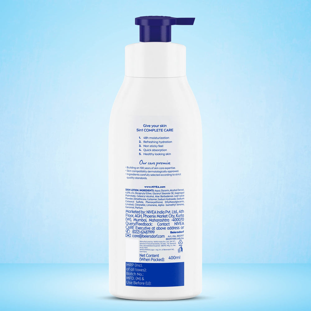 Application sur peau NIVEA Aloe Hydration pour une hydratation légère.