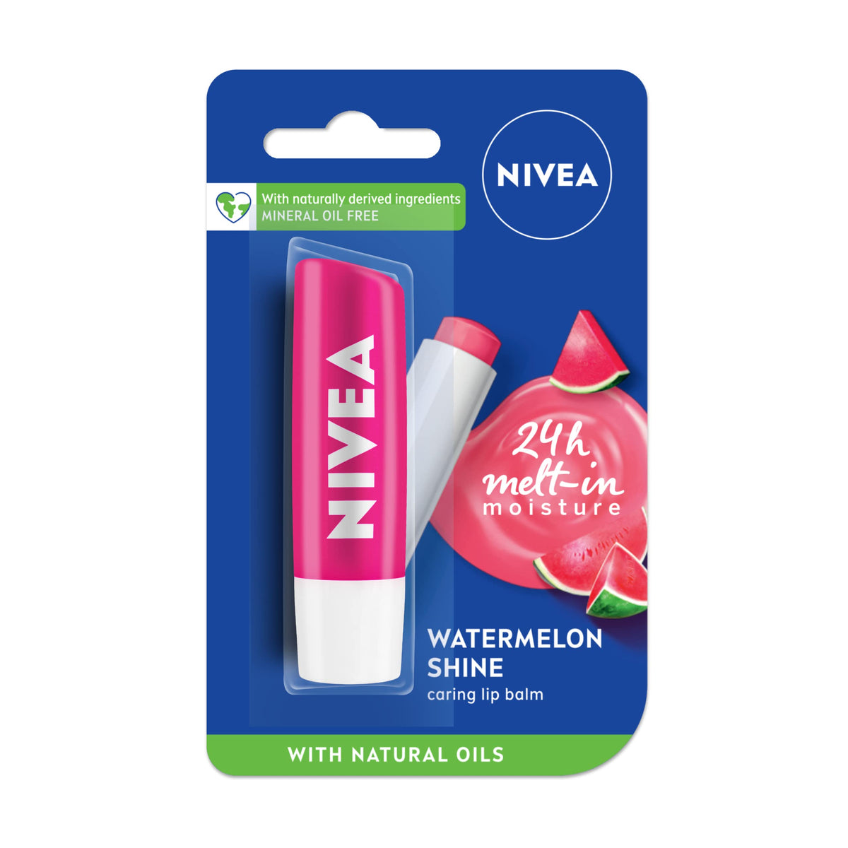 NIVEA baume lèvres Fruité Pastèque, application facile et hydratante.