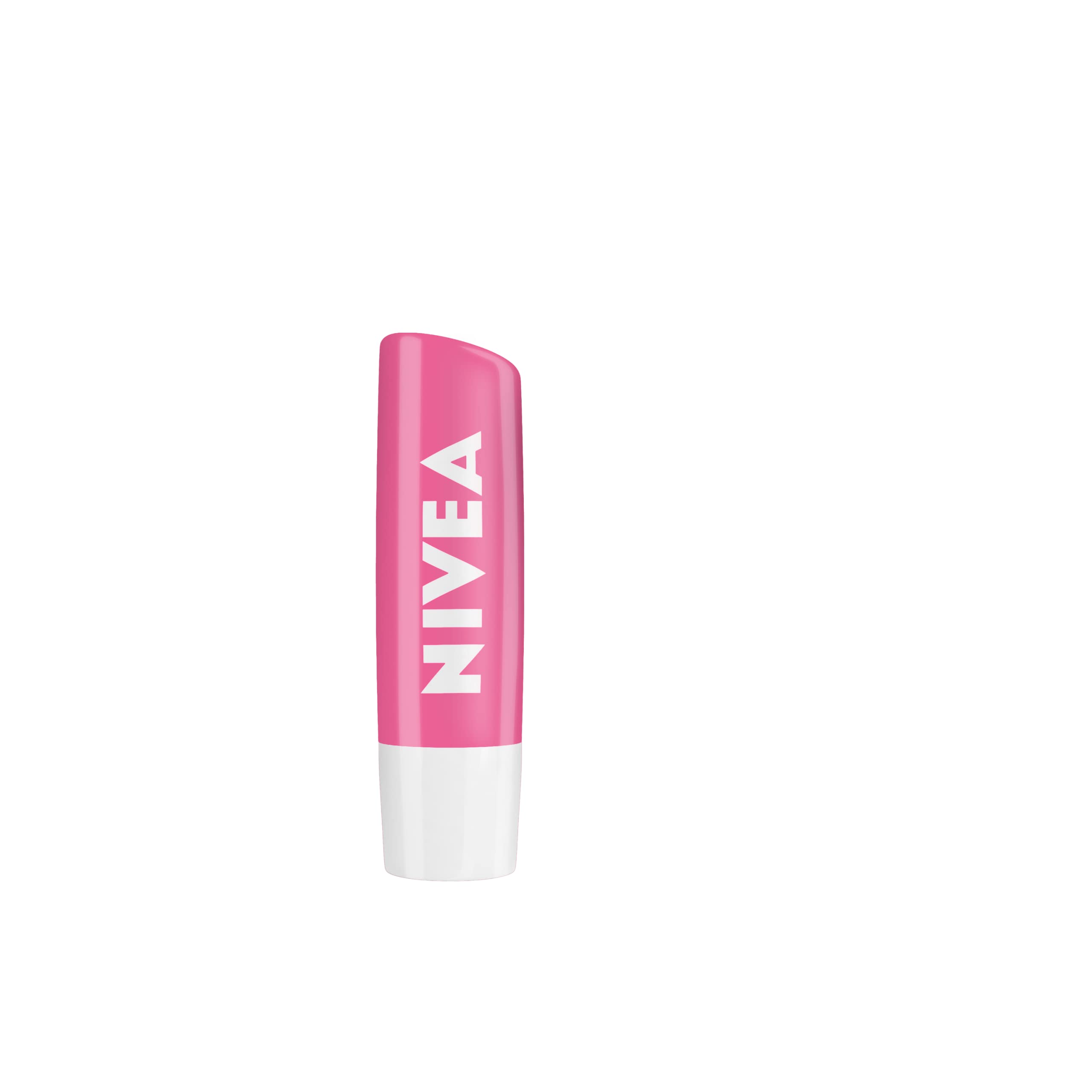 Baume lèvres rose NIVEA, format portable pour poche.