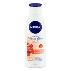 NIVEA Lait corporel éclaircissant, bouteille en gros plan, hydratation durable.