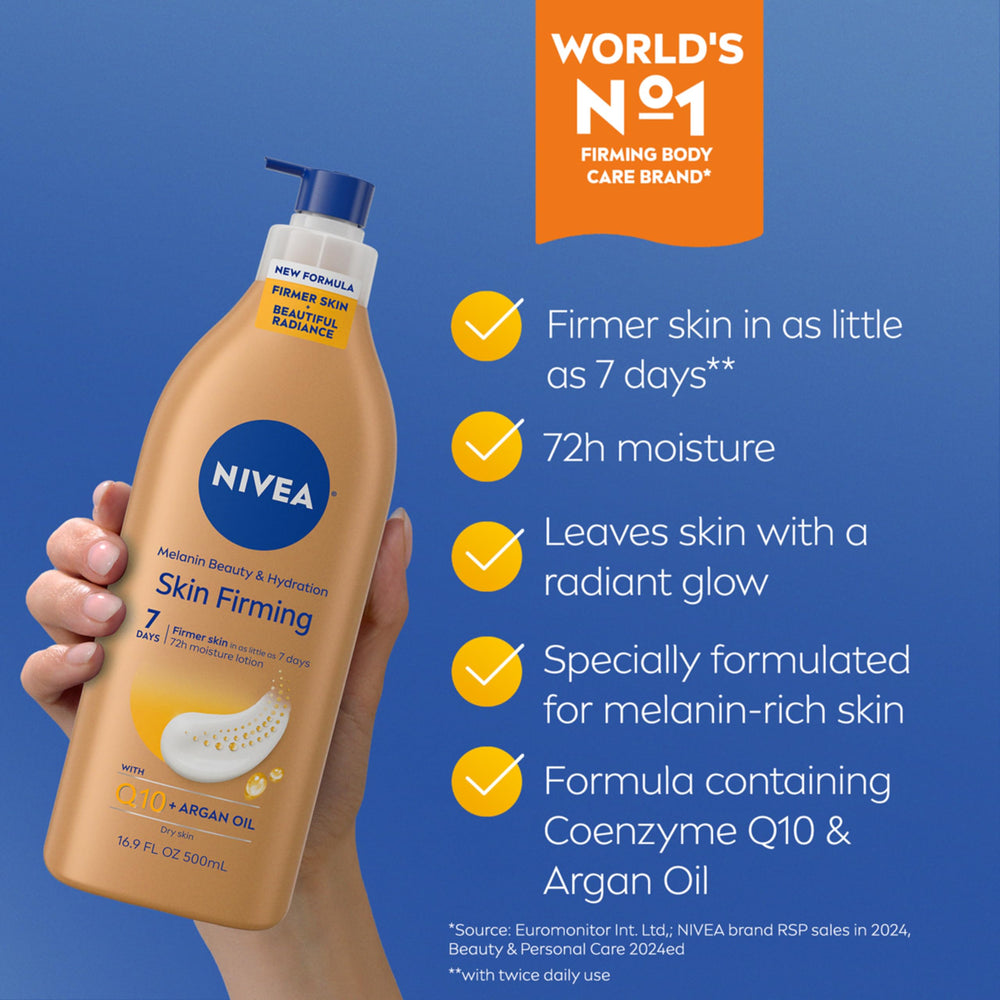 NIVEA Coenzyme Q10 intégré dans la formule pour peau plus tonique et ferme.
