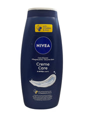 NIVEA Gel Douche Crème Care, texture délicate, parfum frais pour routine quotidienne agréable.