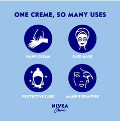 Utilisation quotidienne avec NIVEA Crème, soin polyvalent pour la peau.