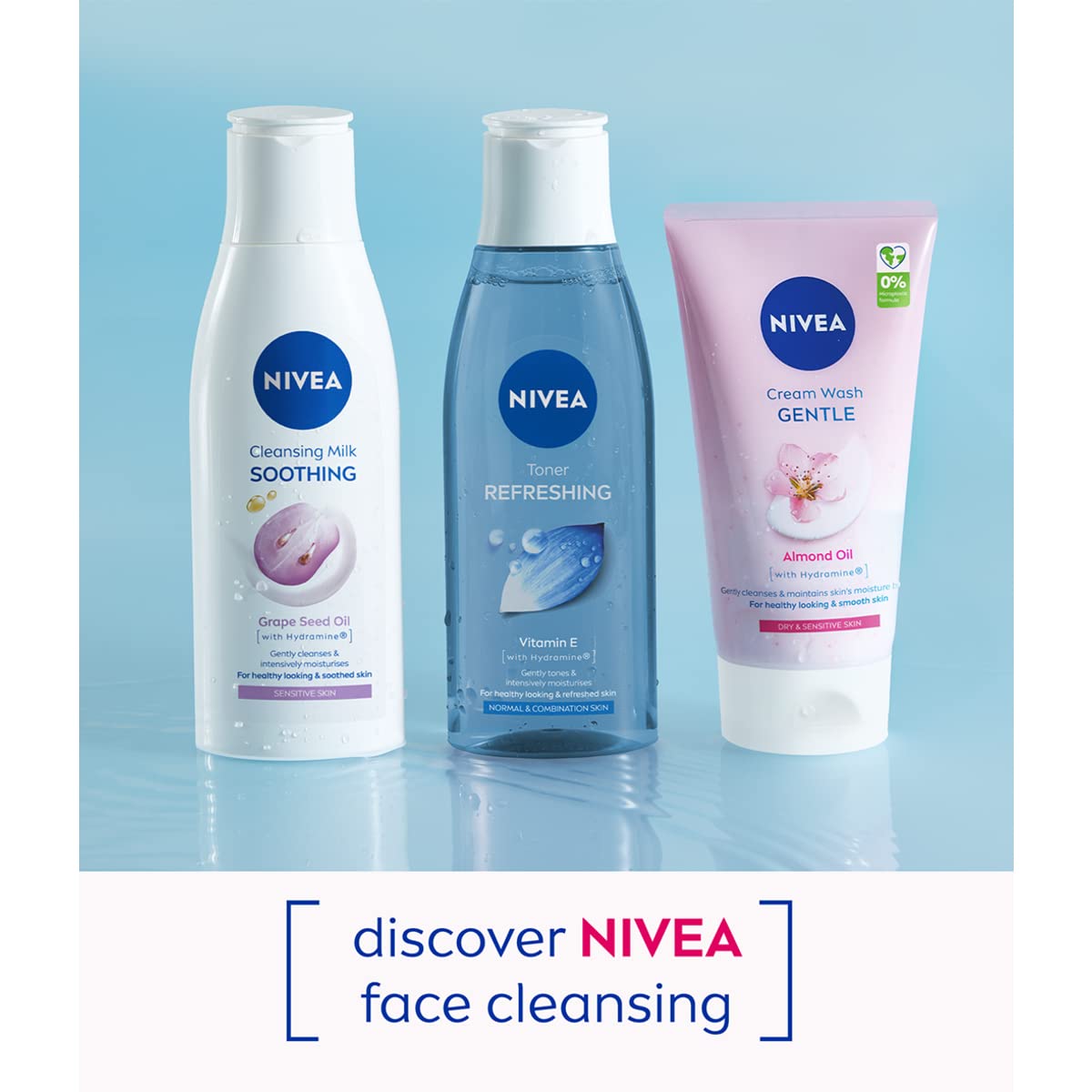 Épiderme Fraîche après rinçage avec NIVEA Daily Essentials Crème Lavage