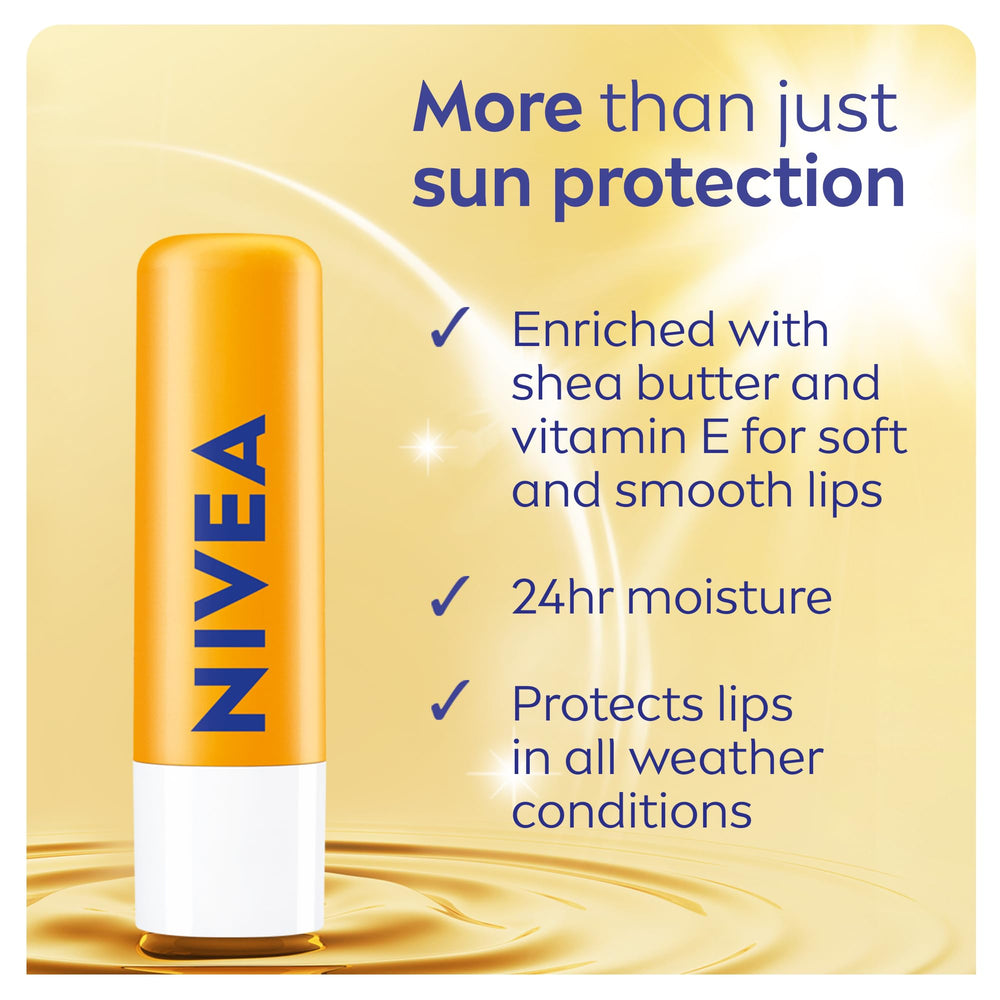 NIVEA Baume lèvres SPF30 duo, présentation pratique et portable pour le sac.