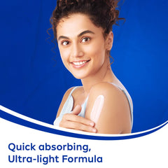 Texture légère de NIVEA Express Hydration pénètre rapidement pour une peau douce.