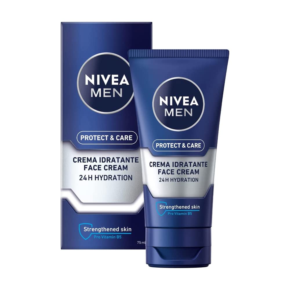NIVEA pour Homme - bouteille crème hydratante 75 ml, soin quotidien rafraîchissant