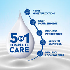 NIVEA Lait Corporel Huile d'Amande, tube illustré—assouplit la peau.