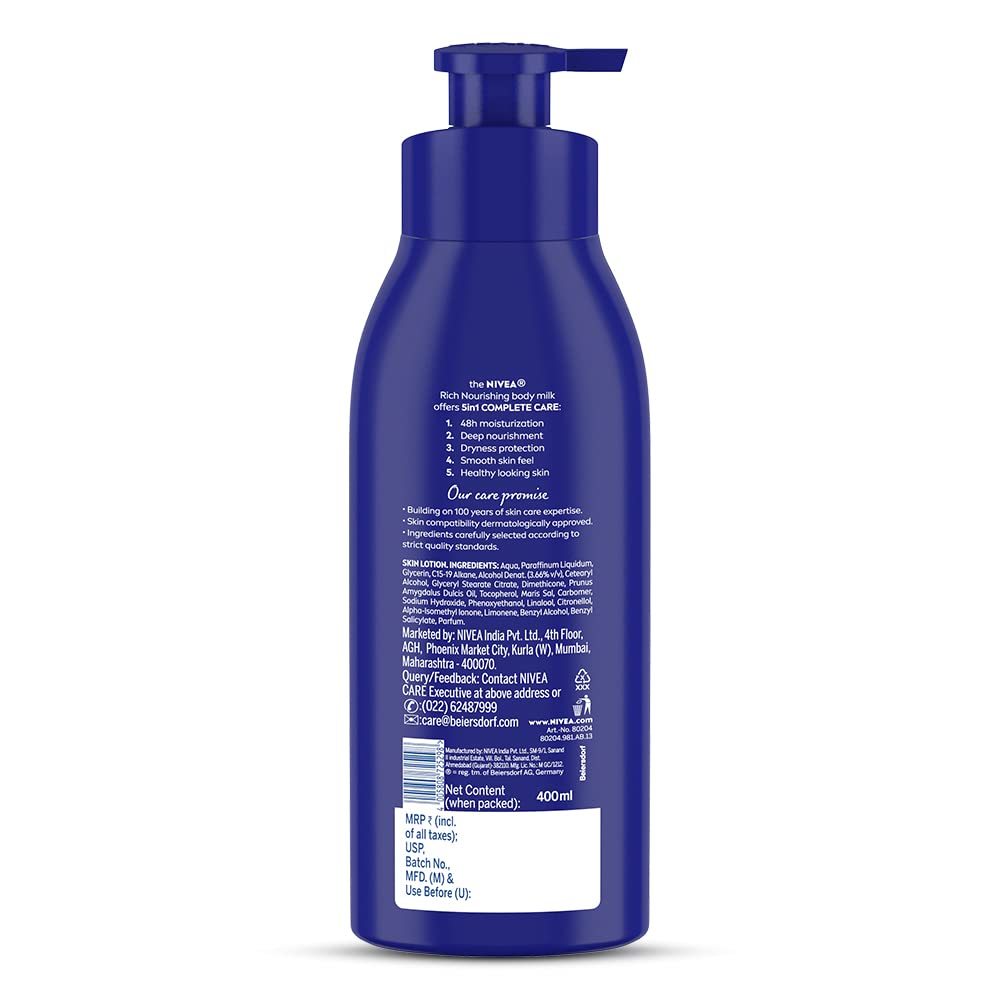 NIVEA Lait Corporel Minéraux Naturels, pot fermé—protection subtile et nourrissante.