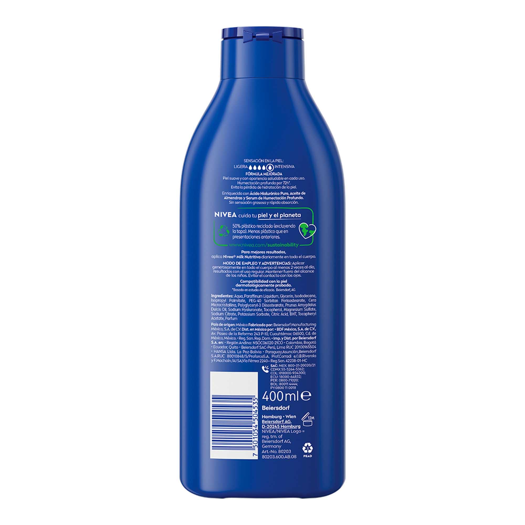 Texture veloute NIVEA, enveloppe la peau sans effort.