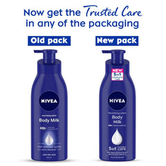NIVEA Lait Corporel Texture Crème Riche, texture onctueuse pour douceur durable.