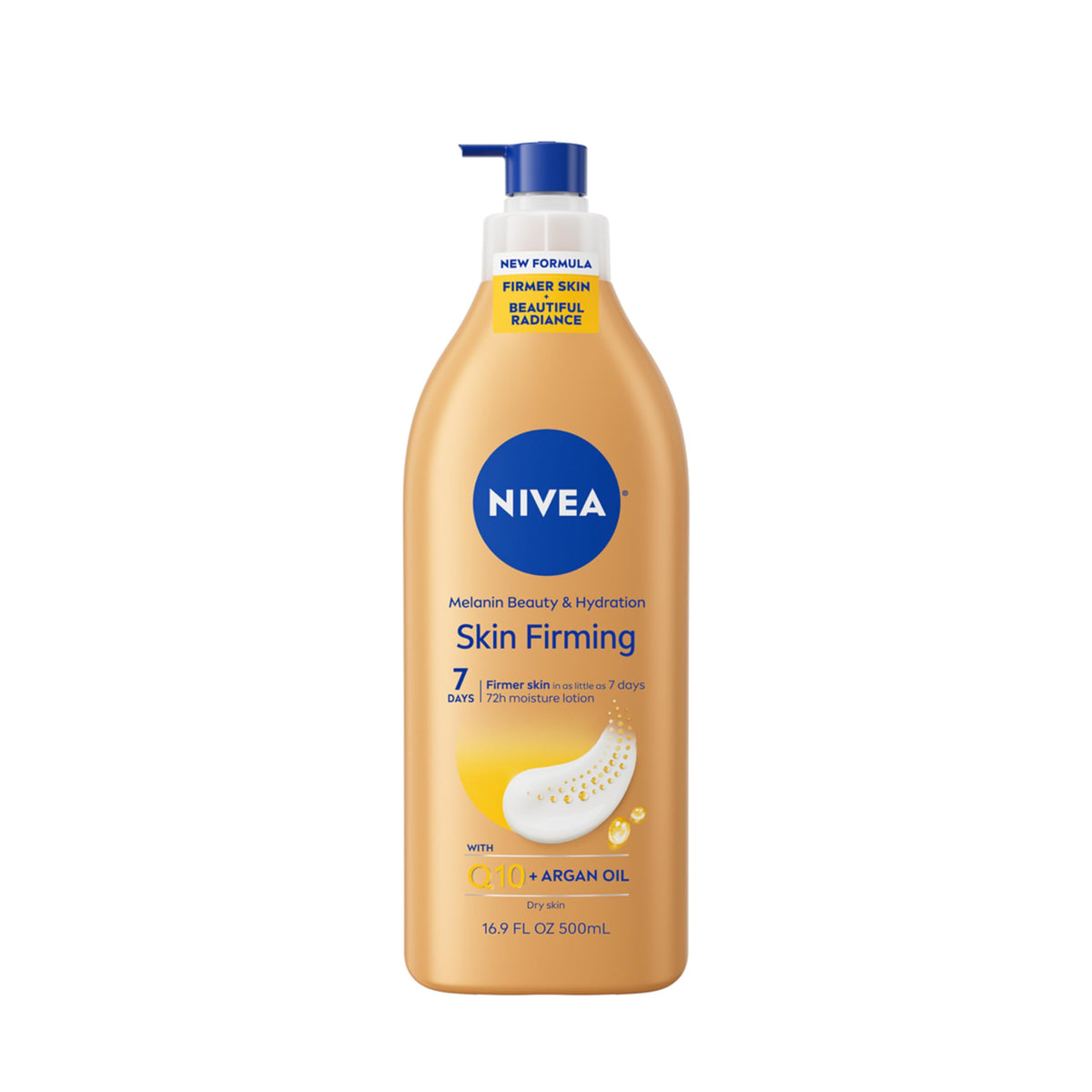 NIVEA Mélanine Beauté et Hydratation en bouteille prête à hydrater durablement la peau.