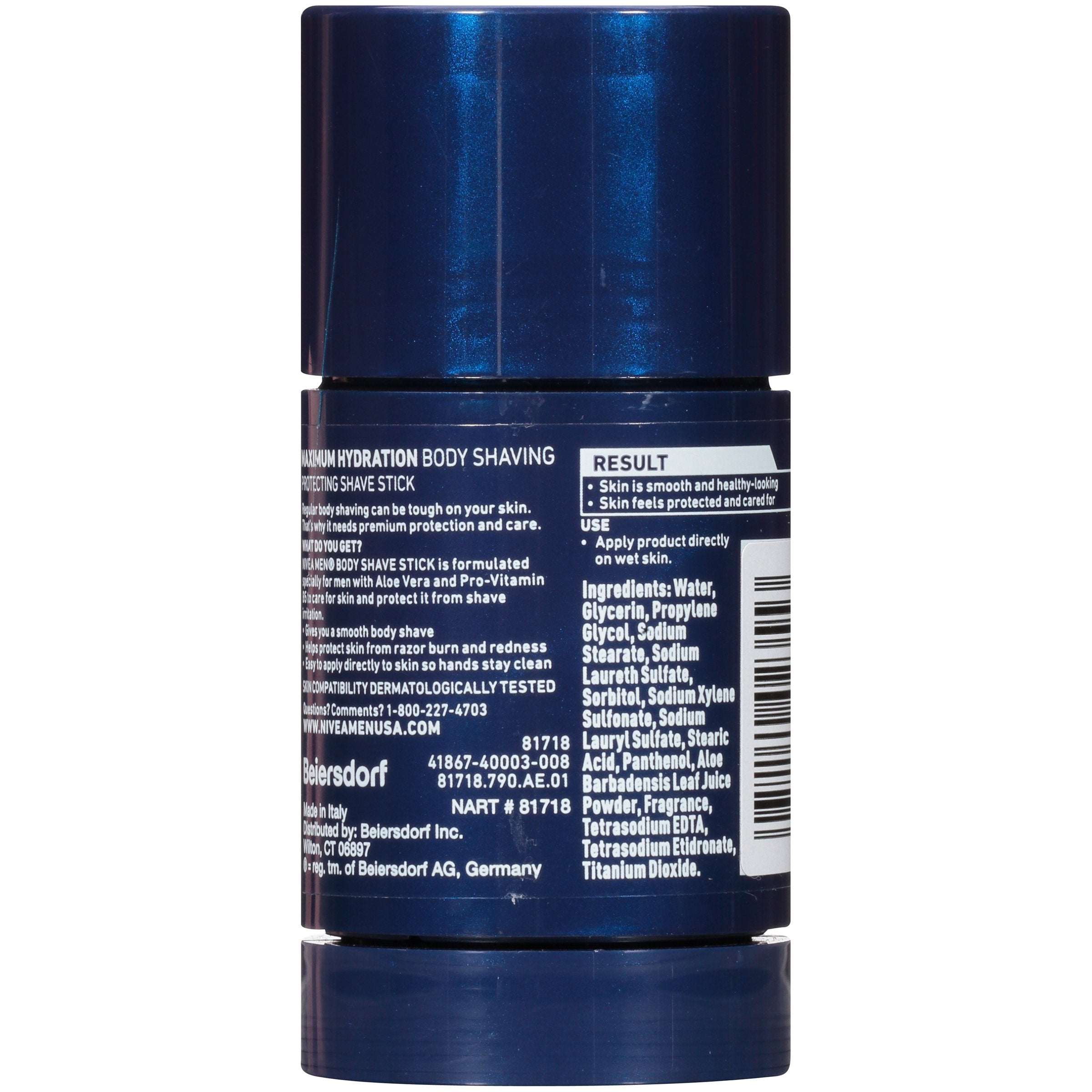 NIVEA MEN baton de rasage hydratation maximale, usage direct sur peau.