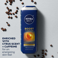 NIVEA MEN Boost parfum citron frais pour énergie matinale