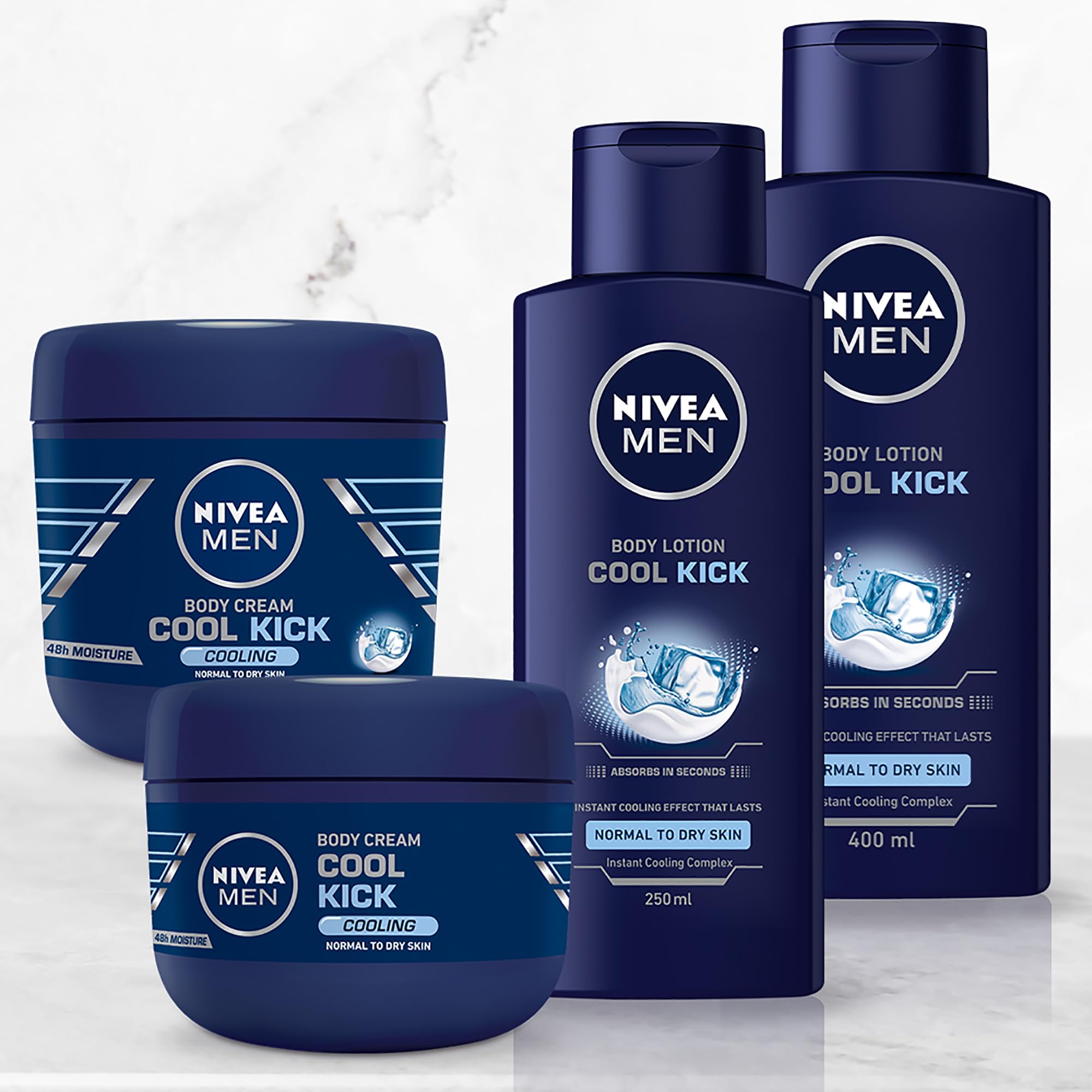 Technologie Hydra IQ de NIVEA Men Cool Kick Crème pour le corps