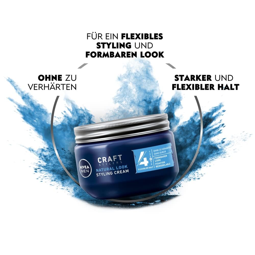 NIVEA MEN Crème coiffante — texture onctueuse, facile à appliquer pour un résultat naturel.