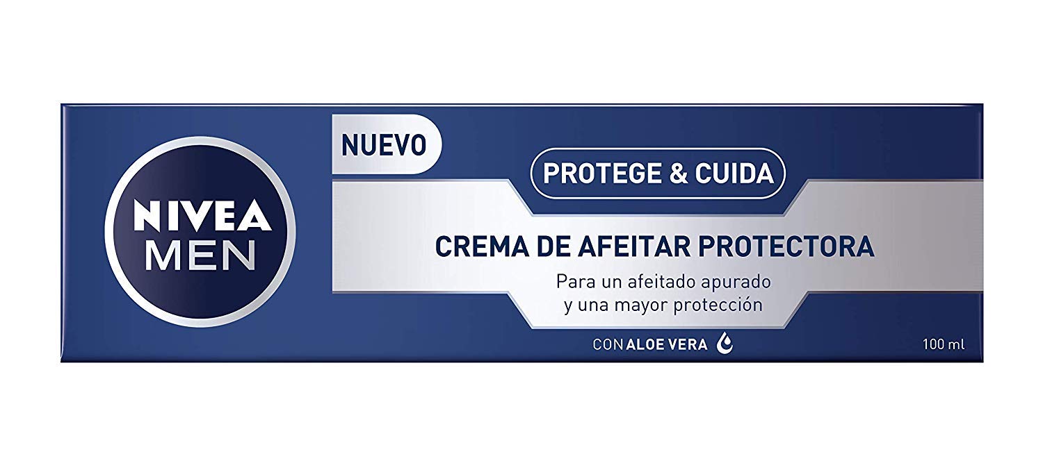 NIVEA MEN Crème de rasage douce, mousse riche pour glisse fluide.