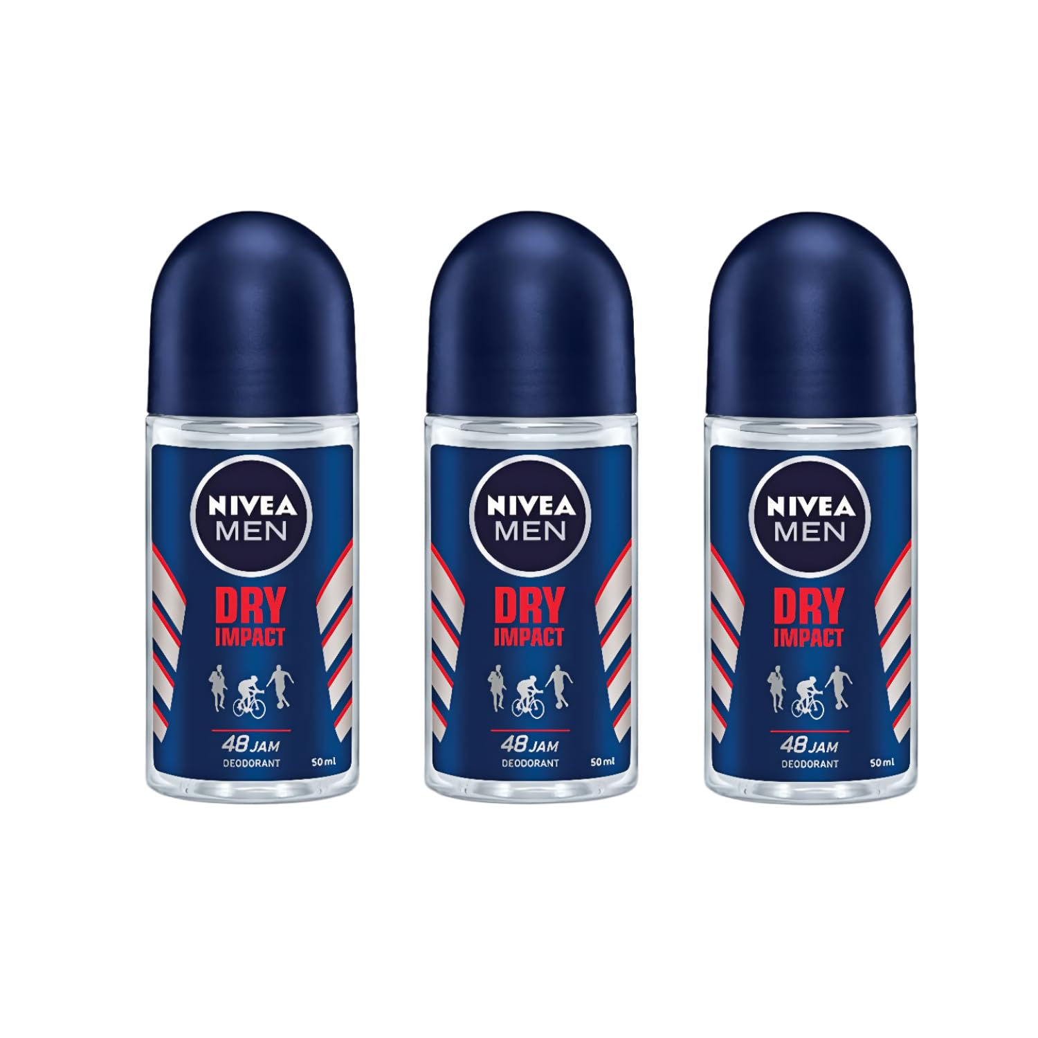 NIVEA MEN Déodorant Roll-On, bouteille 50 ml, protection jusqu’à 48 h pour une fraîcheur masculine.