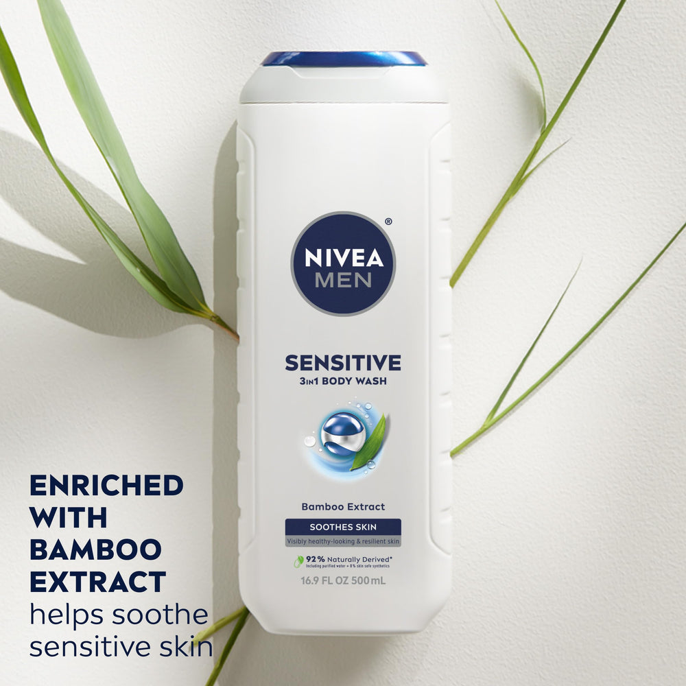 NIVEA MEN Gel hydratant pour peau sensible, douceur et confort visibles.