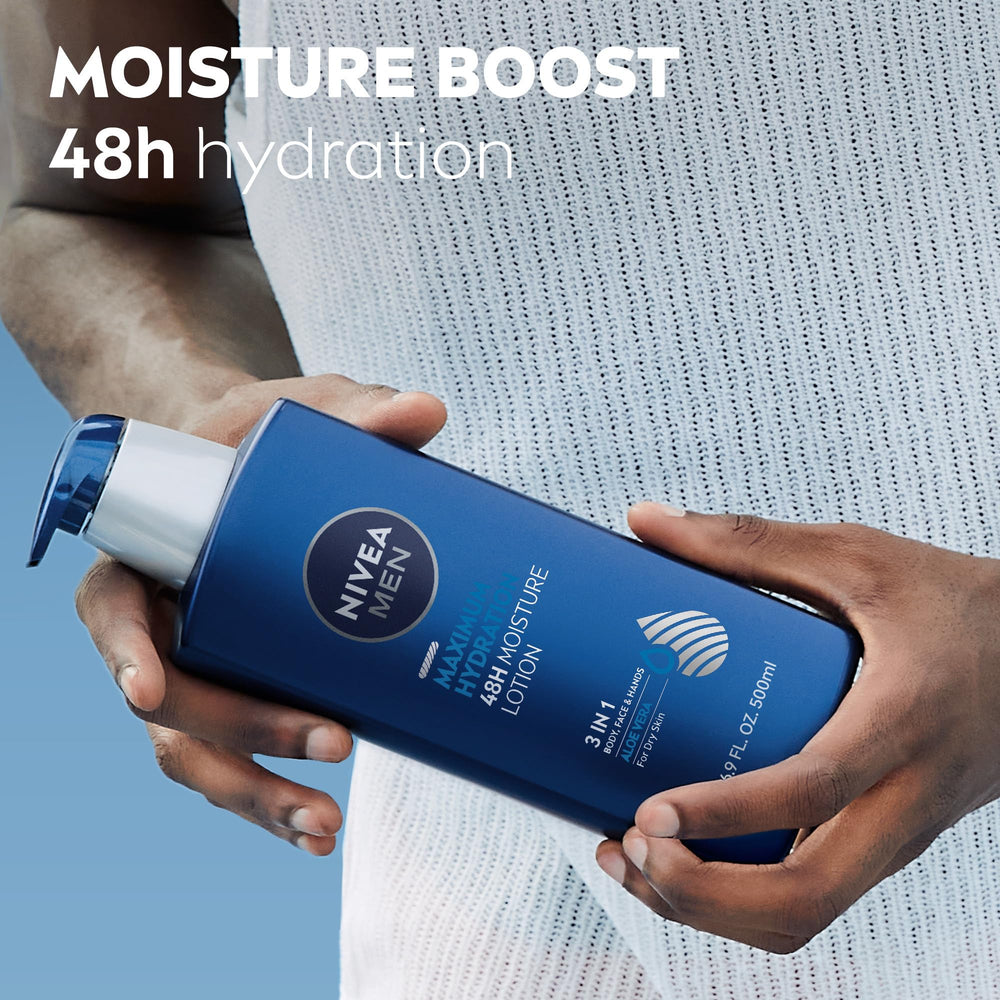 NIVEA MEN Hydratation 48h: peau confortable tout au long de la journée.