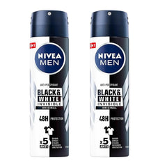 Emballage deux paquets NIVEA Men Invisible, pratique et économique.
