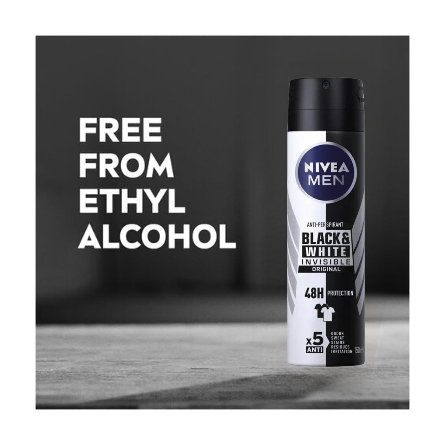 Senteur fraîche et masculine de NIVEA Men Invisible, discrète et agréable.