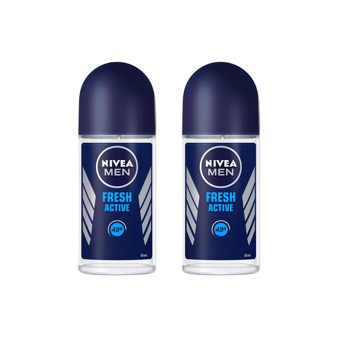 NIVEA Men Roll-On Frais Actif sur la bouteille, protection jusqu’à 48 heures et fraîcheur durable.