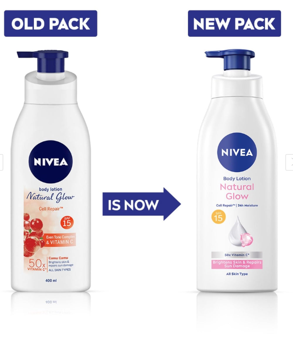 NIVEA Natural Glow Cell Repair, vitamine C 50x pour un teint lumineux.