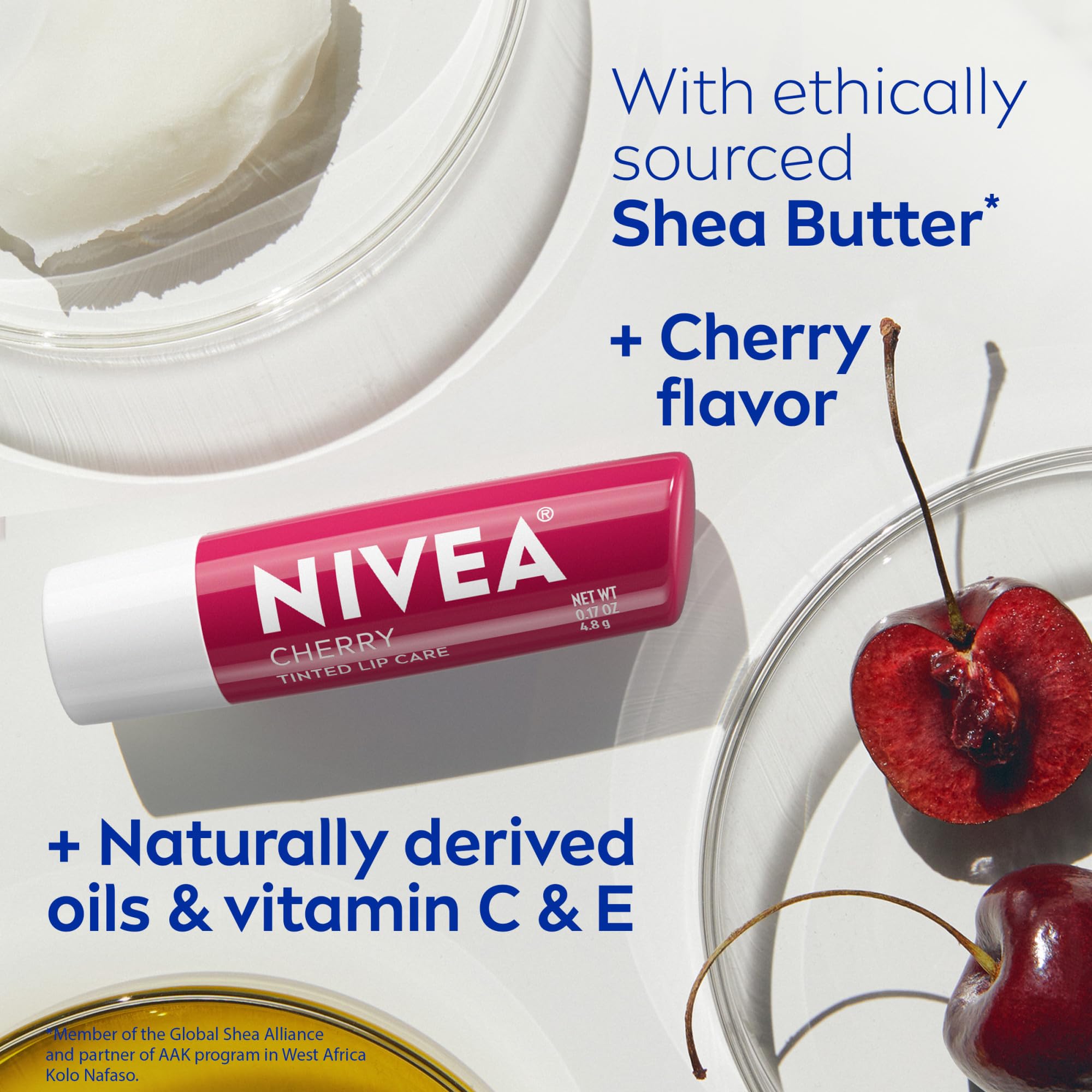 NIVEA Parfum cerise subtil lors de l’application.
