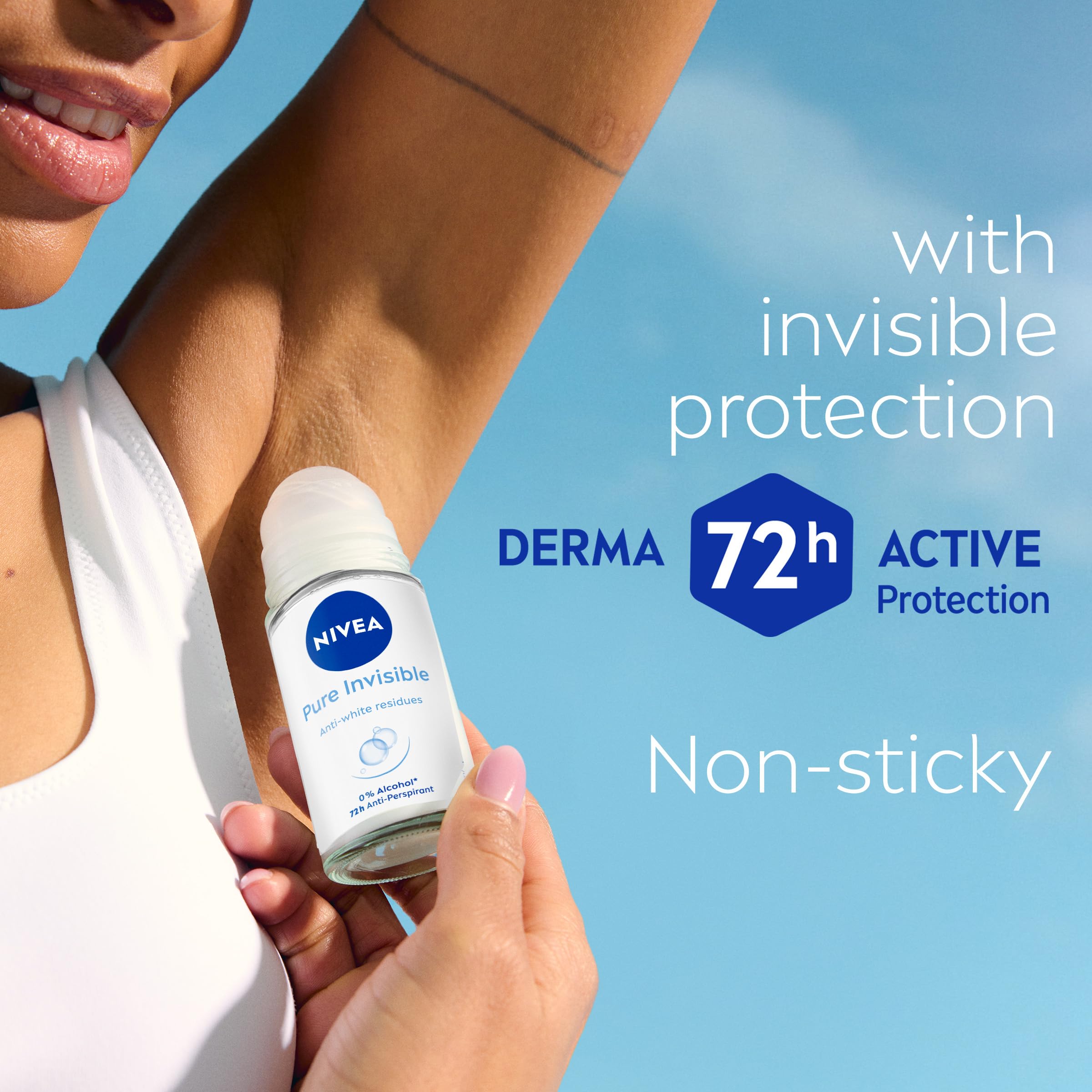Absence de traces sur les vêtements avec NIVEA Pure Invisible.