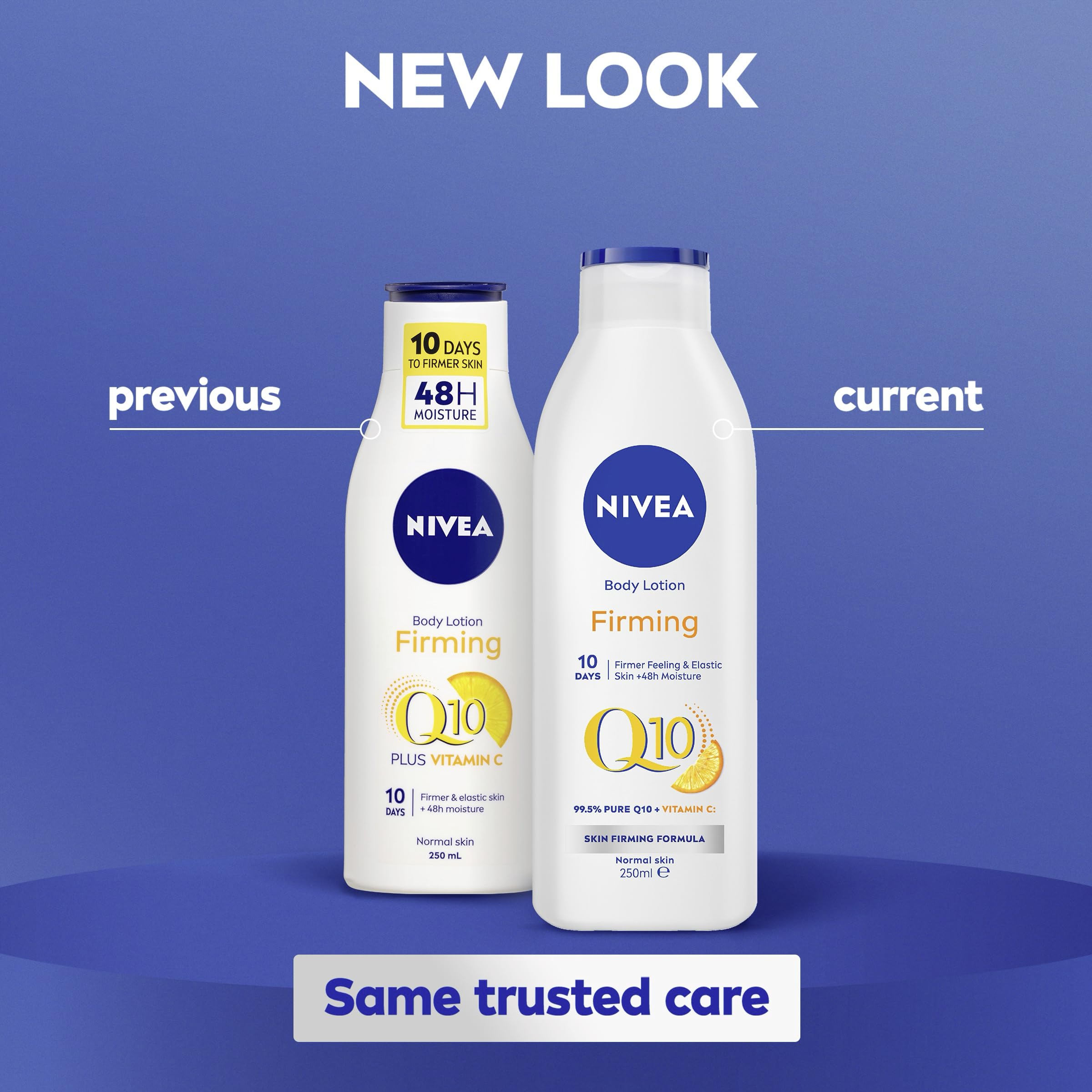 Peau nourrie et tonifiée après l’utilisation de NIVEA Q10 Energy Plus.