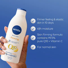 Texture crème légère de NIVEA Q10 Energy Plus pénètre rapidement.