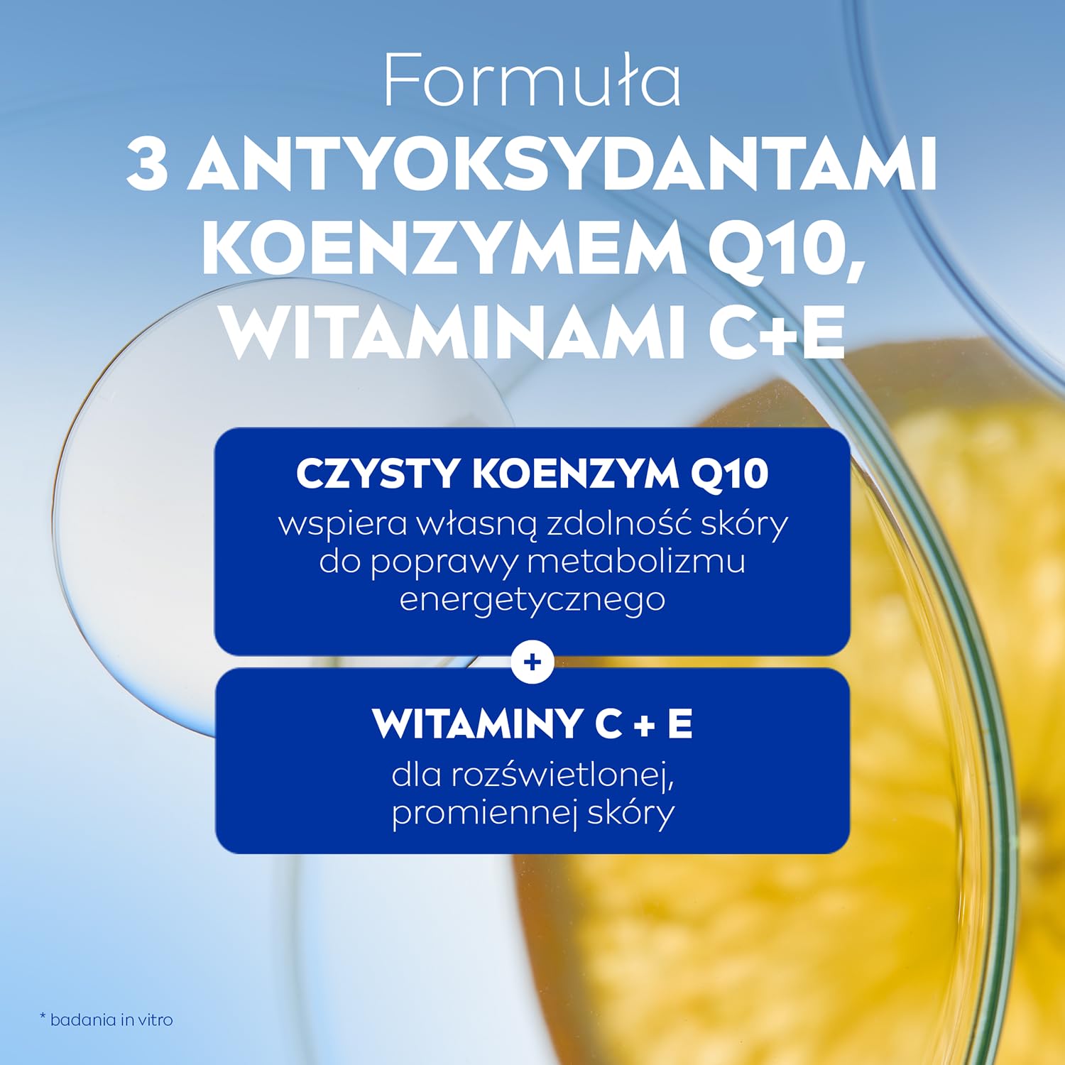 NIVEA Q10 Crème Yeux — texture soyeuse pour une application douce.