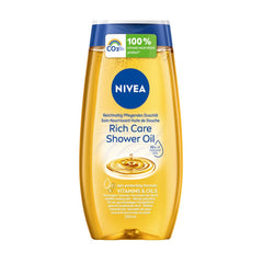 NIVEA Rich Care huile-douche bouteille, nourrissante et hydratante pour la peau.