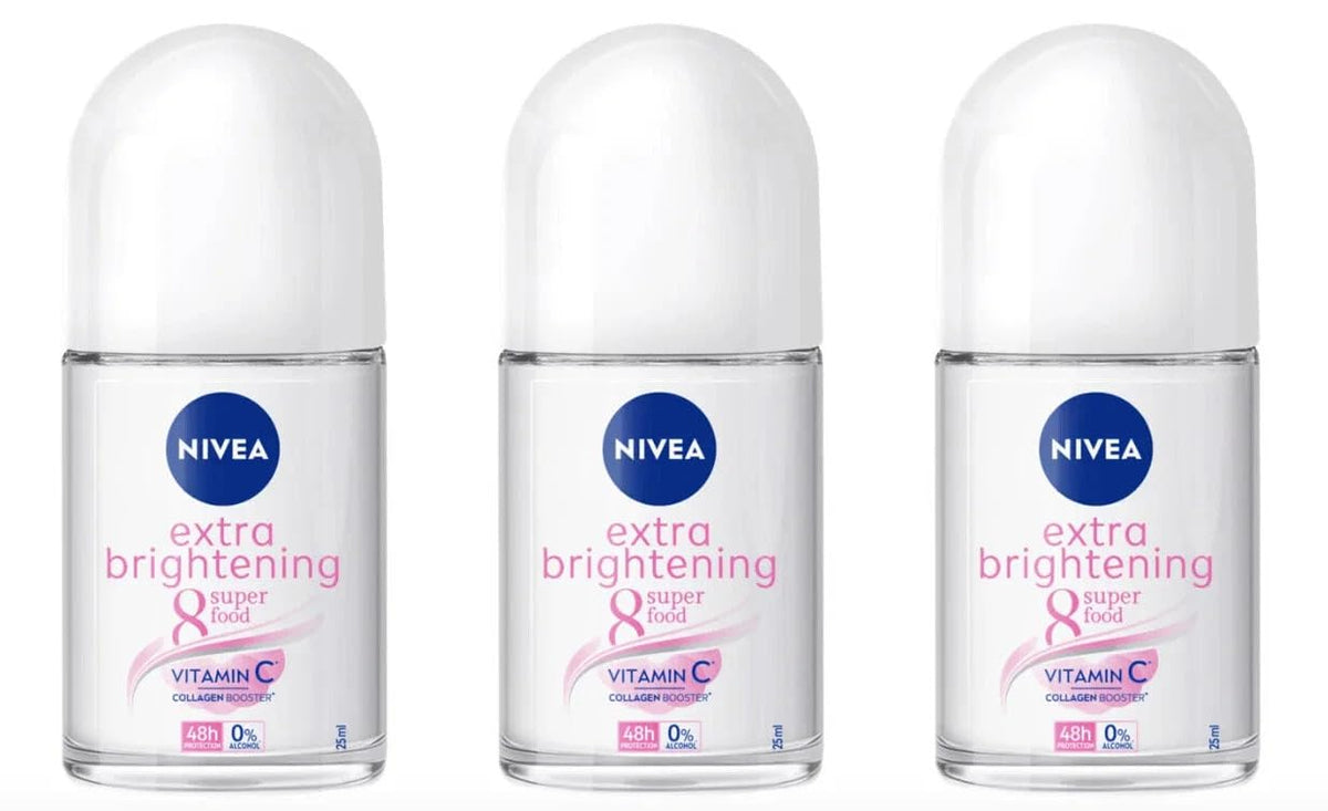 NIVEA roll-on éclaircissant 25 ml, flacon compact pour fraîcheur quotidienne