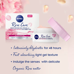 Hydratation 24 heures offerte par NIVEA Rose Gel Crème.