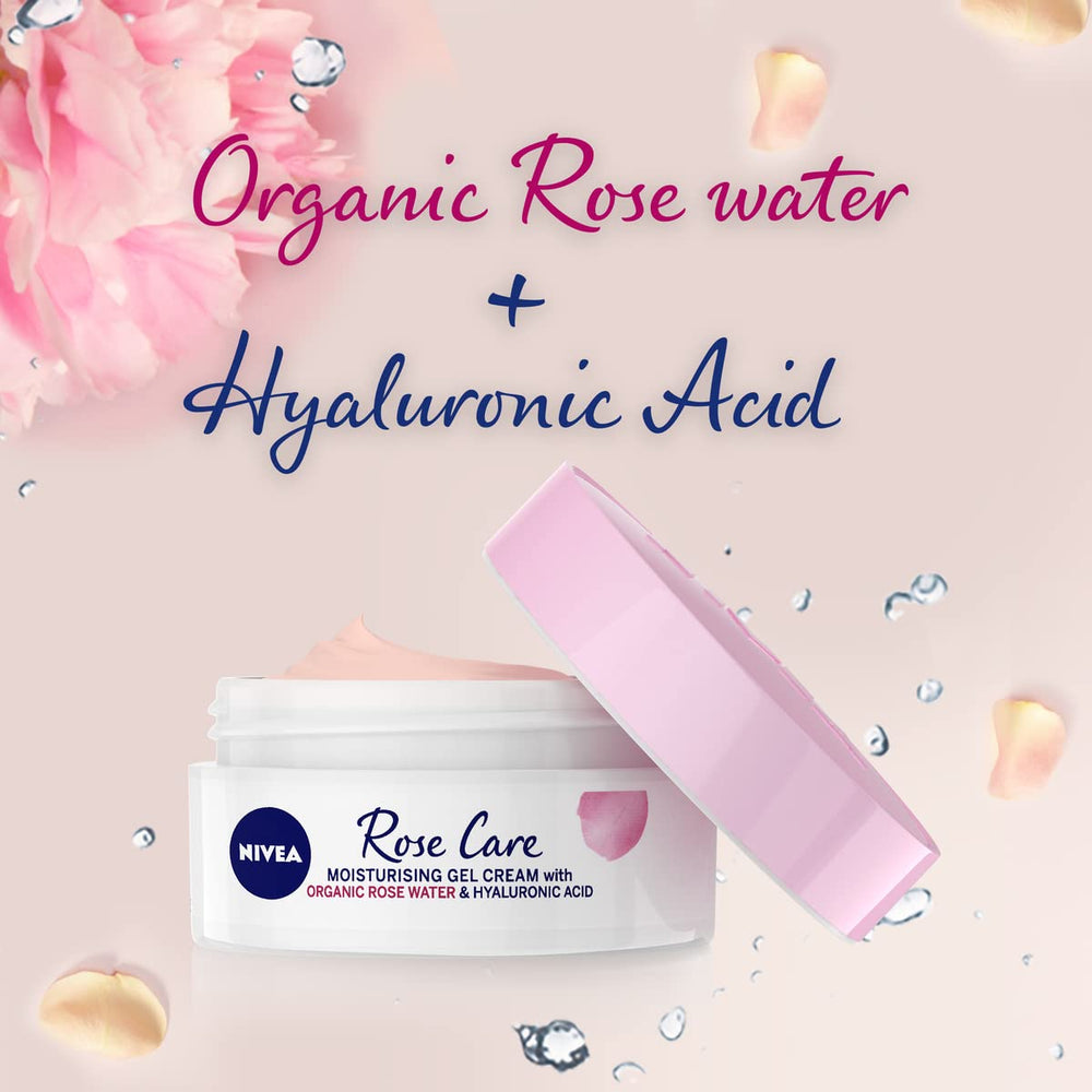 Peau fraîche après utilisation de la Crème Gel Rose NIVEA.