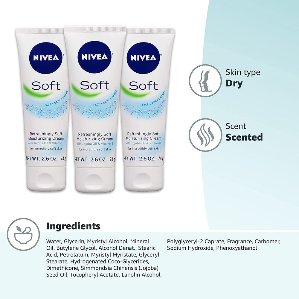 NIVEA Soft, soin hydratant pour peau douce après la douche