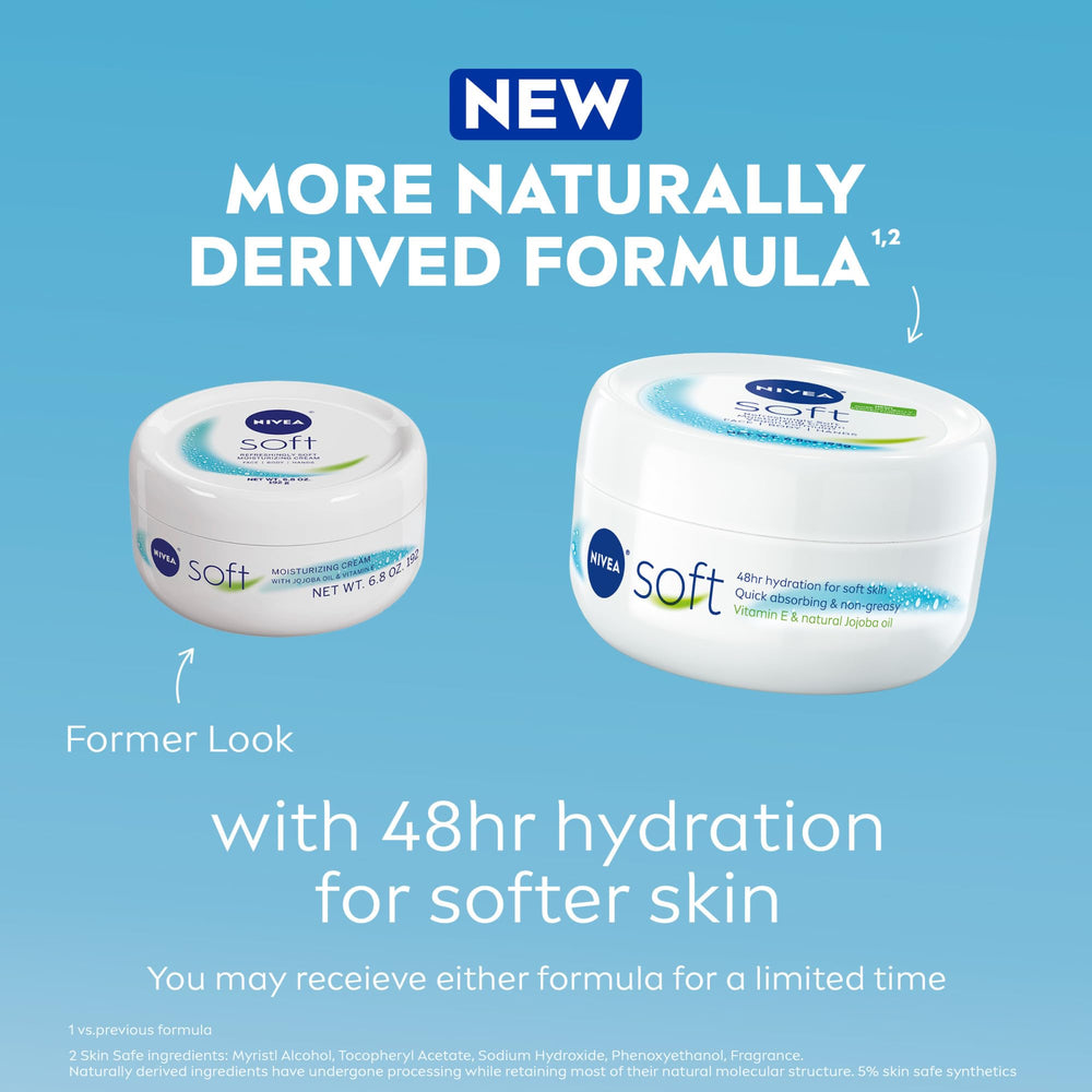 Texture légère de NIVEA Soft prête à s’étaler sur la peau.