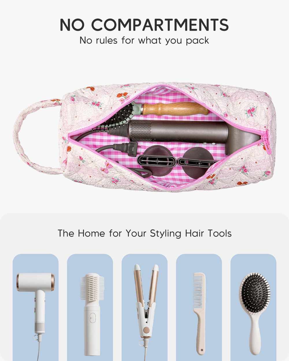 Nixjoro sac-coiffure pliable Léopard, se roule facilement pour gagner de la place.