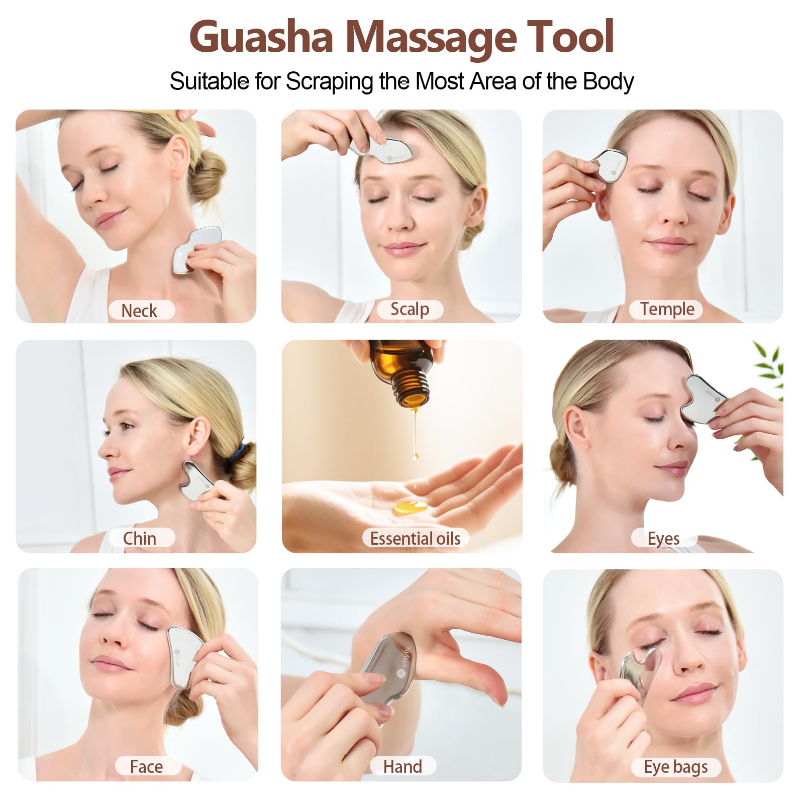 Niymyin Gua Sha peau plus lumineuse grâce à l’utilisation régulière.