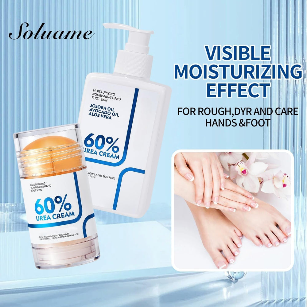 Application mains avec la crème NIZENTA urée 60% pour douceur durable.