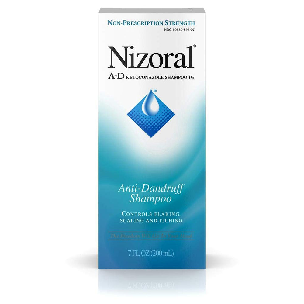 Pack de 2 Nizoral A-D, shampoing bleu, pratique pour une utilisation en duo.