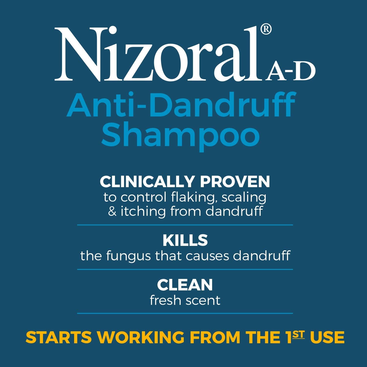 Parfum frais et léger du shampooing Nizoral A-D.